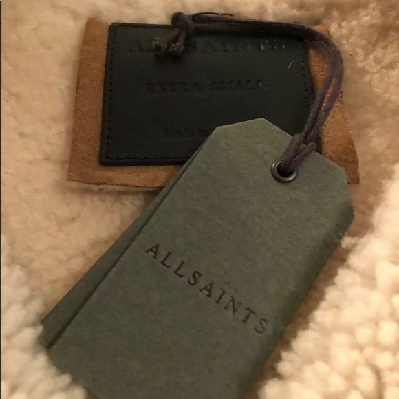 All Saints Farley Shearling Jacket - Picture 7 of 8